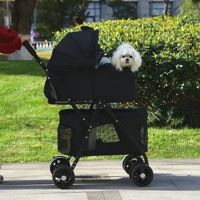 Poussette pour Chien - PetStroller™ - Noir - GALAXY DES CHIENS