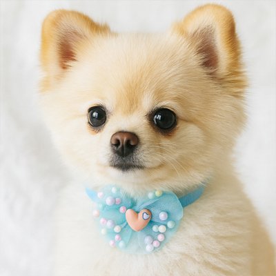 chien avec son collier chien fleur