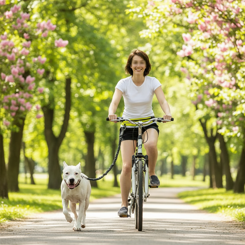 chien echauffement avec  avec laisse mains libres pour chien