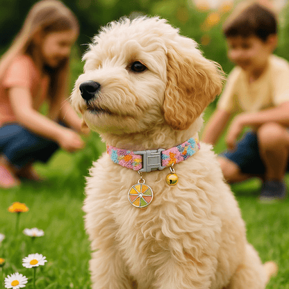 chien elegant dans son collier chiot