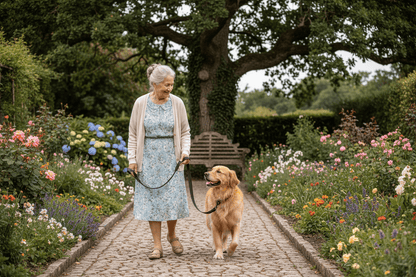 chien-jardin-longe-pour-chien-avec-mere