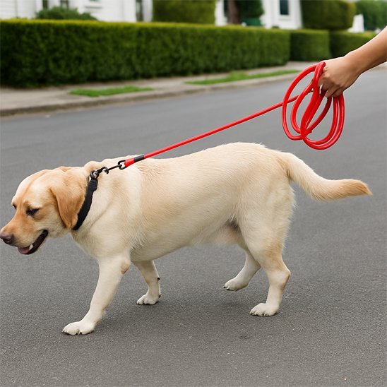 chien-route-courant-avec-longe-pour-chien