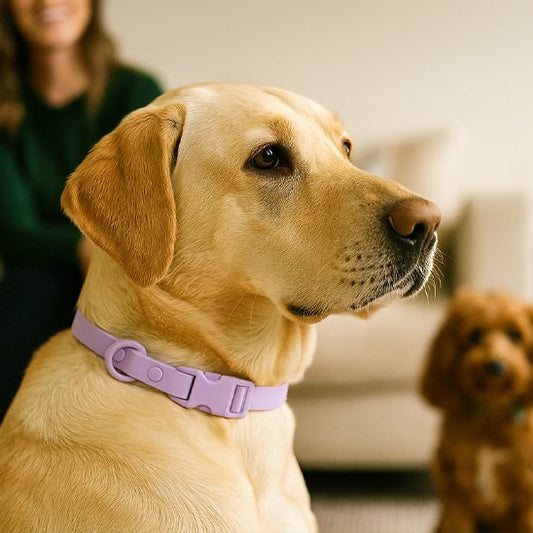 chien table avec collier chien