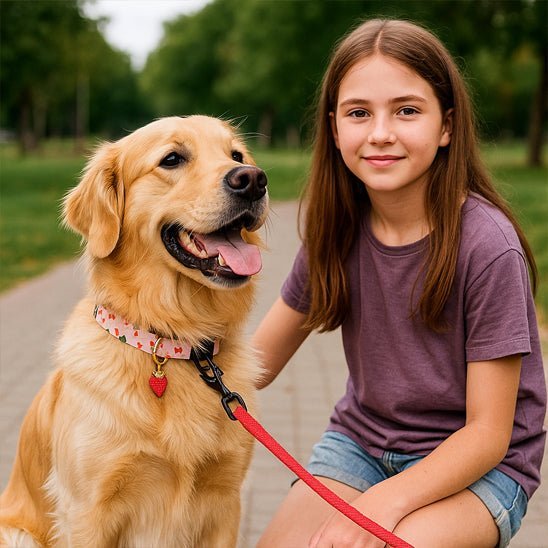 collier chien mignon canine promenade
