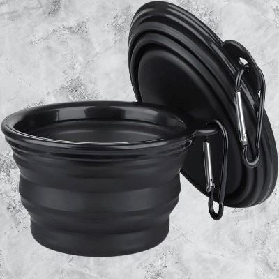 Gamelle pour Chien - SiliconeDogBowl™ - Noir - GALAXY DES CHIENS