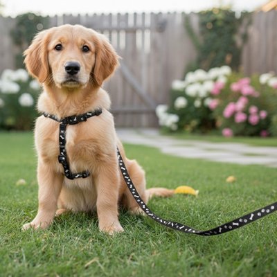 joli-chien-assis-avec-laisse-pour-chien