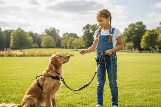 max-maitresse-dans-dressage-avec-laisse-pour-chien