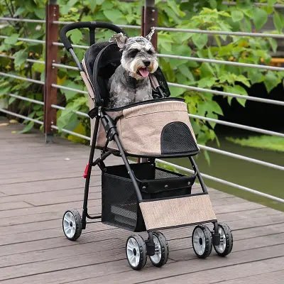 Poussette pour Chien - PetStroller™ - Beige - GALAXY DES CHIENS