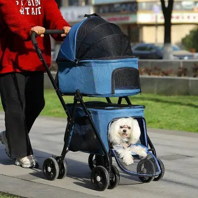 Poussette pour Chien - PetStroller™ - Bleu - GALAXY DES CHIENS