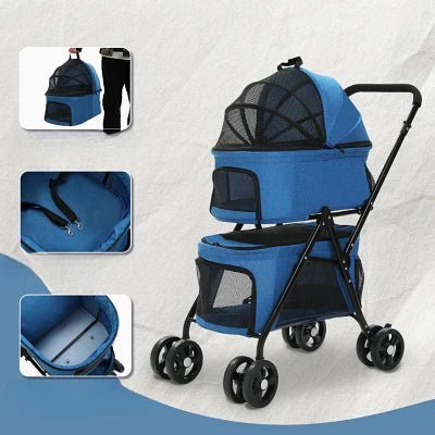 Poussette pour Chien - PetStroller™ - Bleu - GALAXY DES CHIENS