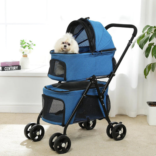 Poussette pour Chien - PetStroller™ - Bleu - GALAXY DES CHIENS