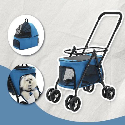 Poussette pour Chien - PetStroller™ - Bleu - GALAXY DES CHIENS