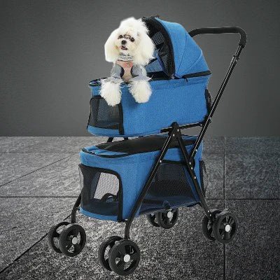 Poussette pour Chien - PetStroller™ - Bleu - GALAXY DES CHIENS