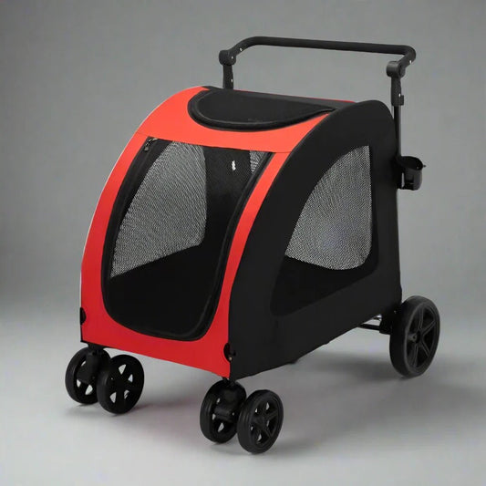 Poussette pour Chien - StrollyPet™ - Rouge - GALAXY DES CHIENS