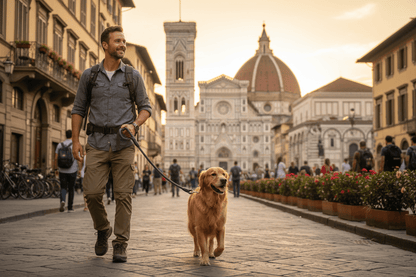 Tourisme avec chien longe pour chien noire balade